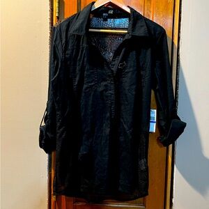 Fox Women’s Long Sleeve Blouse, See through Back